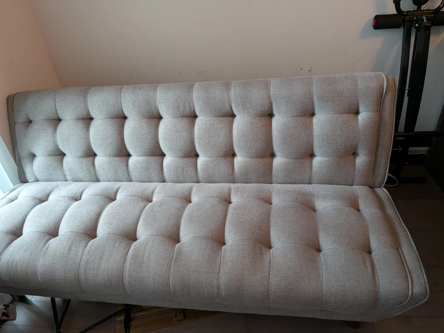Tufted Grey Sofa Bed