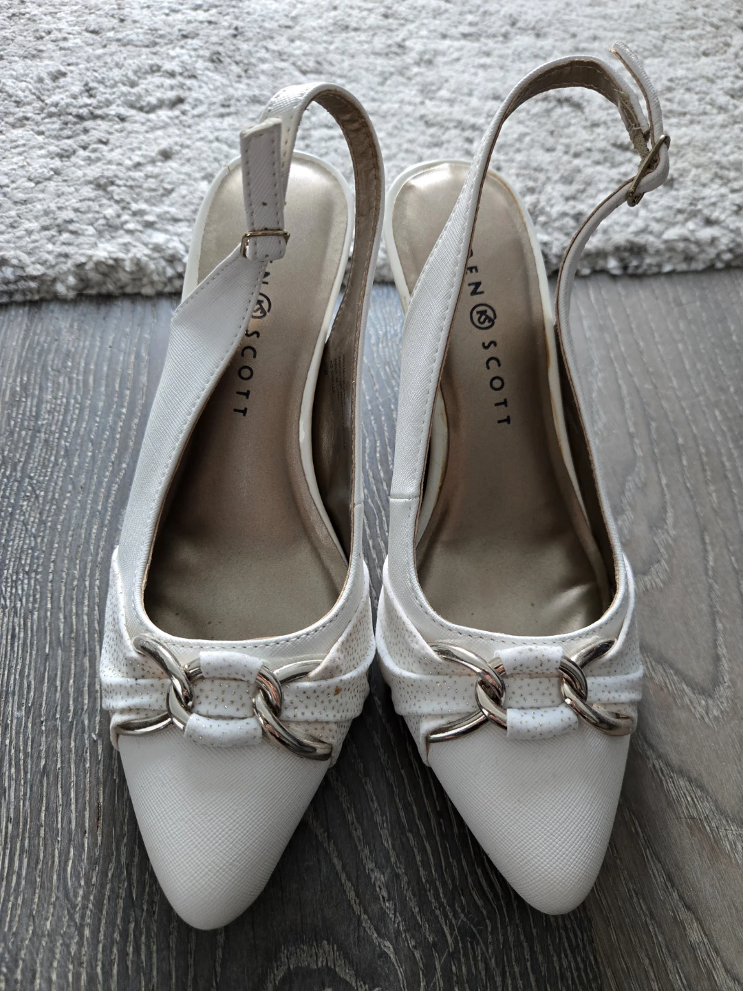 Karen Scott Giselee White Slingback Heels