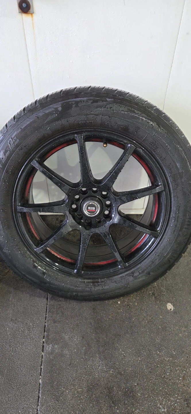18" Spec-1 Gloss Black Wheels + 235/60R18 All-Season Tires - photo 4
