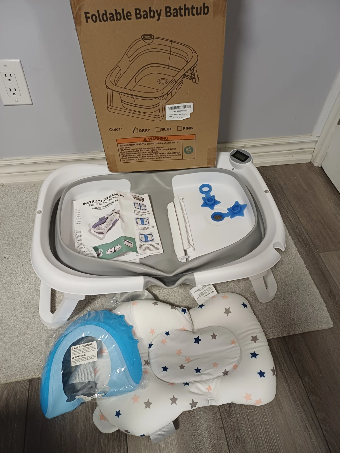 Foldable Baby Bathtub with Digital Thermometer - photo 4