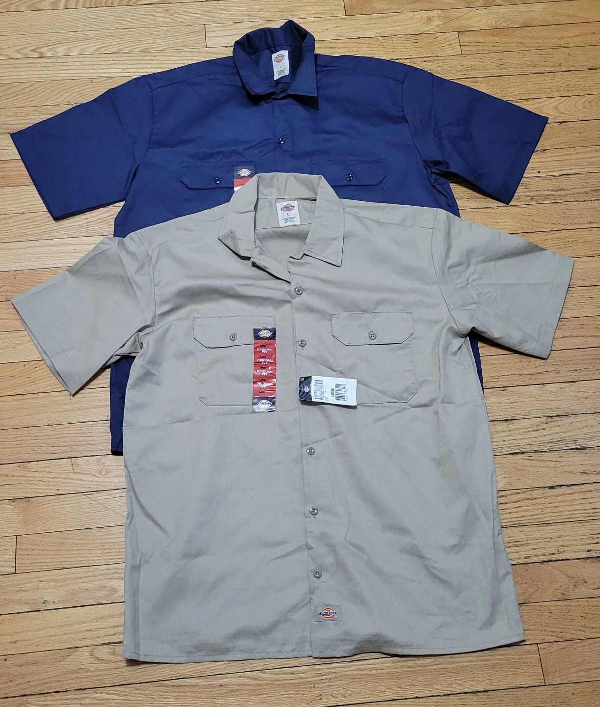 Two New Dickies Original Fit Shirts, Large