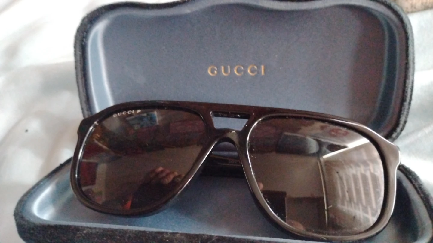 Gucci GG1188S Ovrsize Navigator Sunglasses - Black/Gold