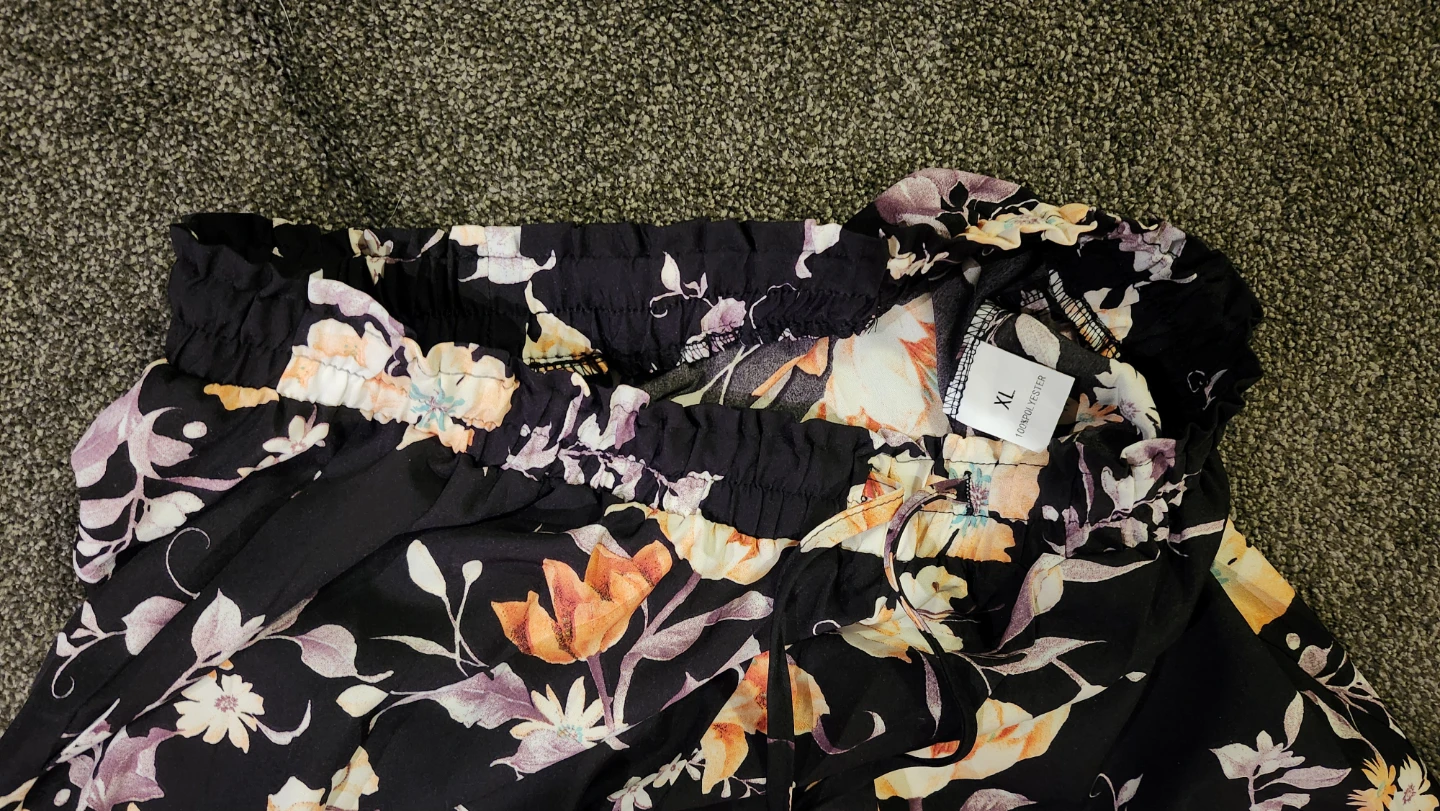 Floral Print Wide-Leg Pants - photo 2