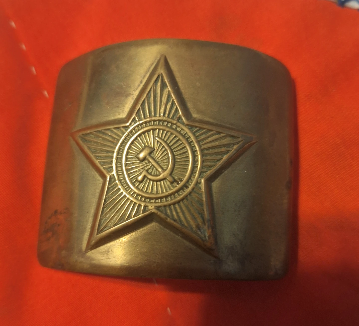 Vintage Soviet Military Brass  Belt Buckle