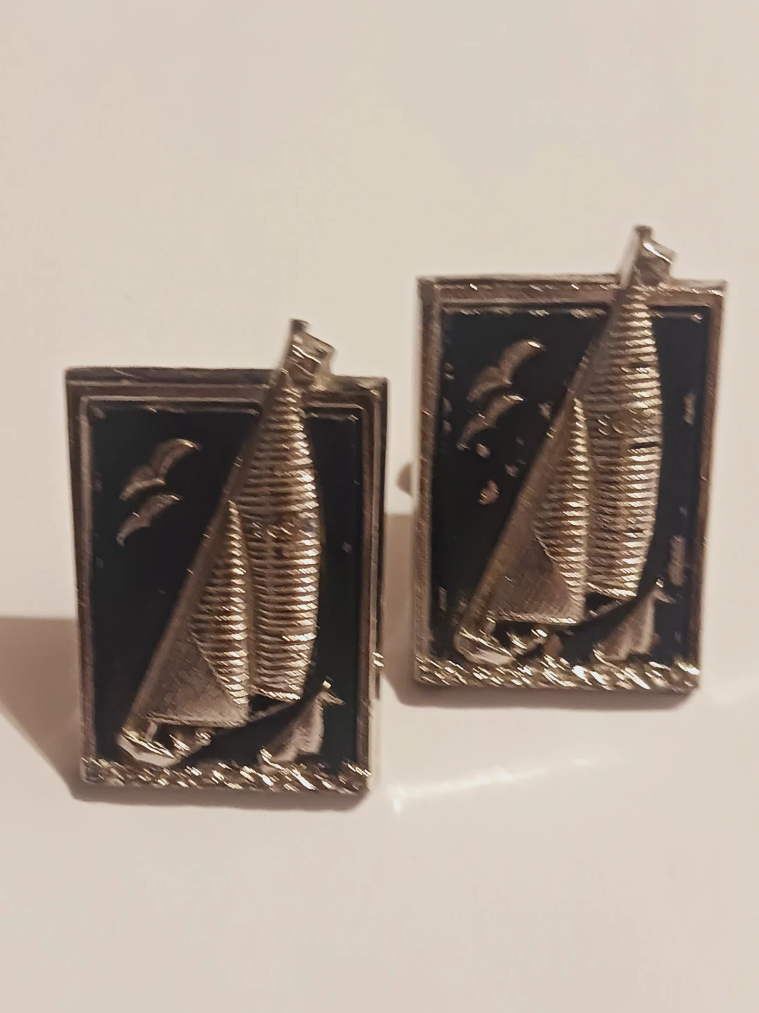 Beautiful Vintage Sailboat Cufflinks