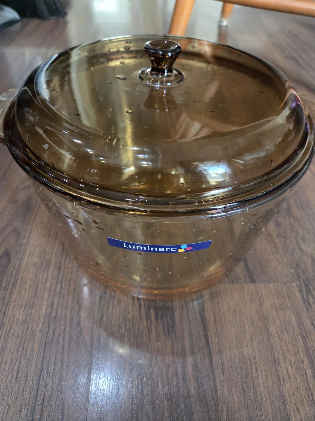 Luminarc Amber Glass Casserole Pot with Lid (France)