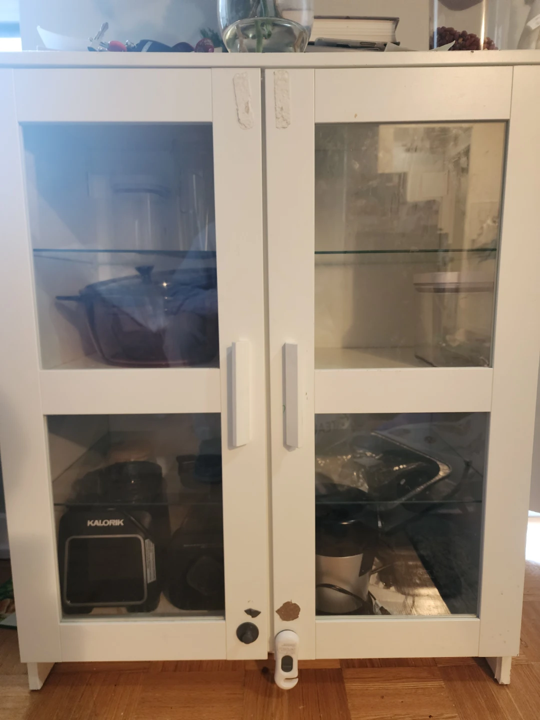 White IKEA Glass Door Cabinet - photo 2