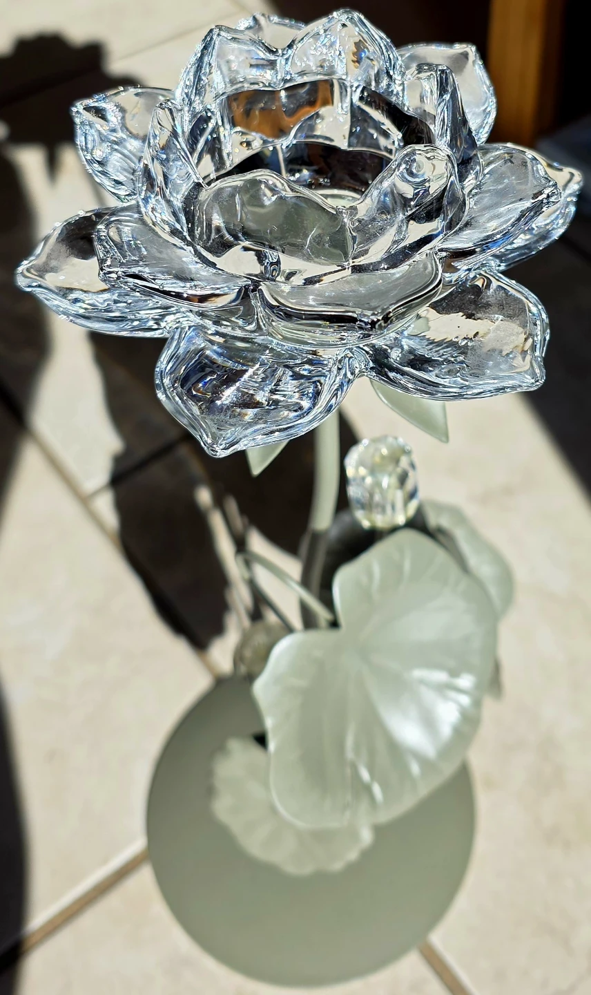 Crystal Lotus Flower Votive Candle Holder - photo 5