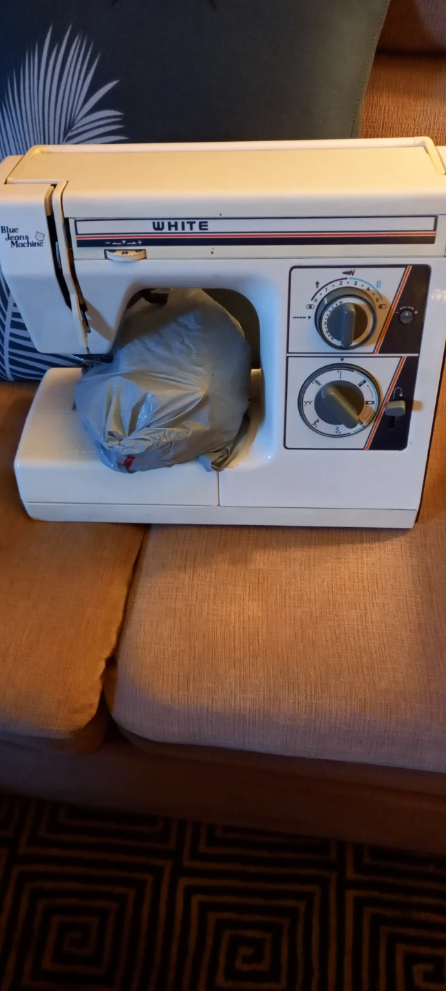 White Blue Jeans Machine Sewing Machine - photo 3