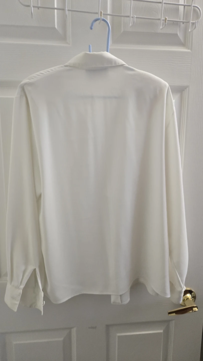 Vynerra White Long Sleeve Ruffle Blouse - photo 2