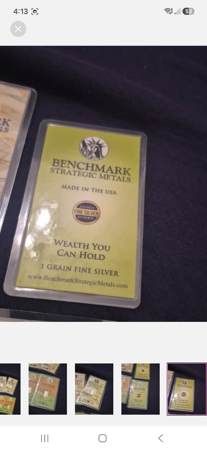 .999 Fine Silver 1 Grain Bar - 6 Grain Fine Silver Certificate - photo 5
