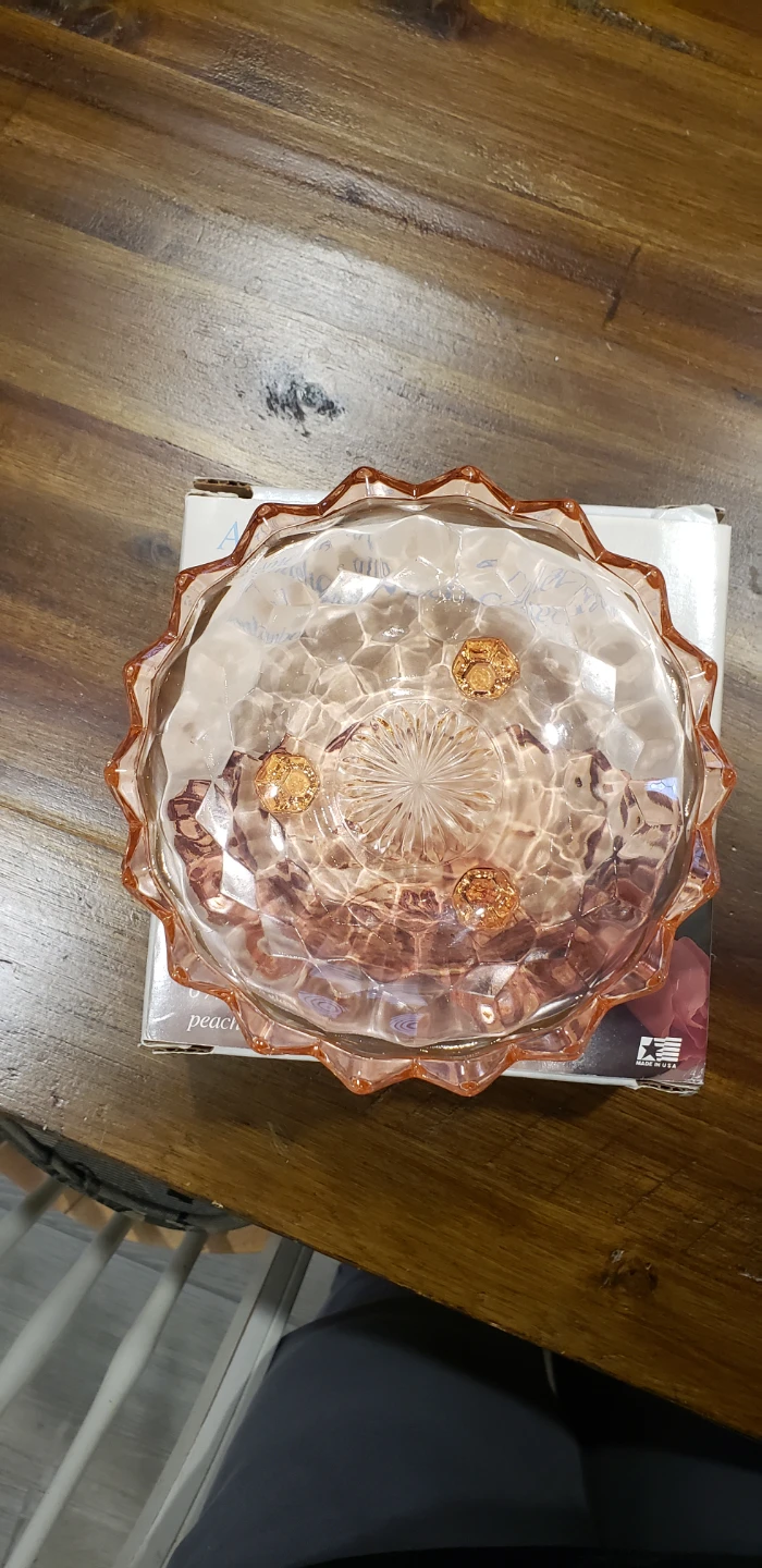 Indiana Glass American Whitehall Peach Bonbon Dish - photo 3