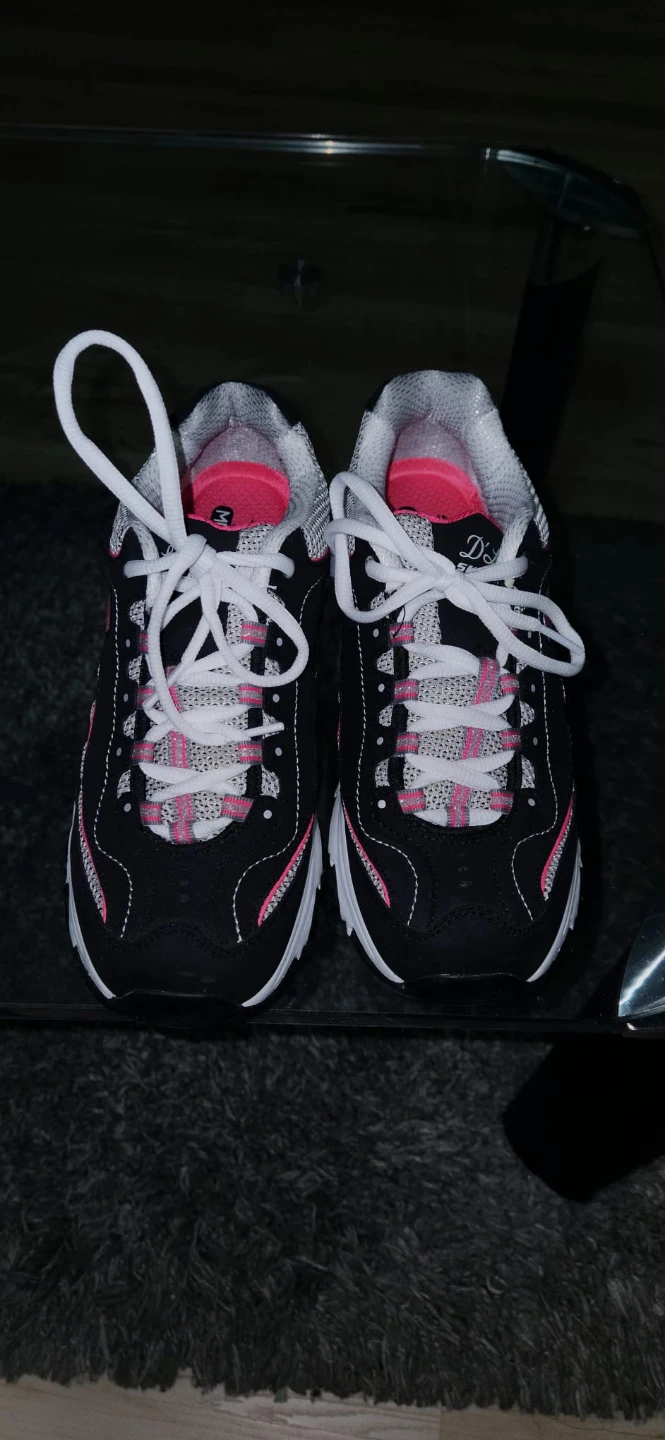Skechers D'Lites Sneakers Black Pink Size 7.5