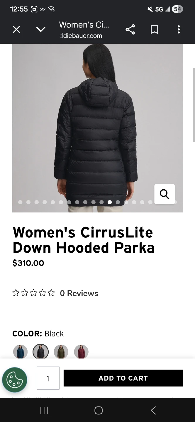 Black Eddie Bauer Women's CirrusLite Down Hooded Parka - Black - photo 2