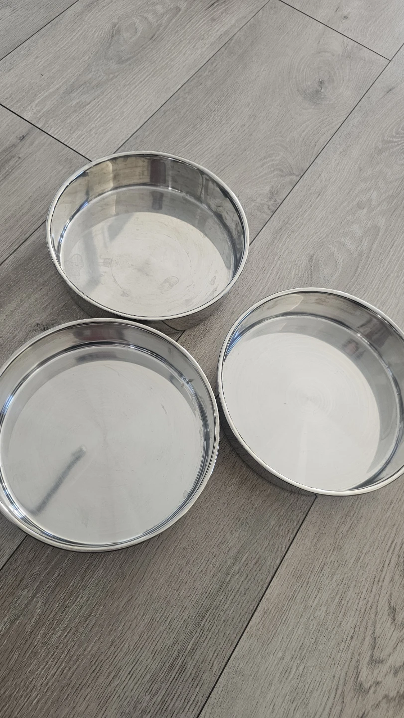 Set of 3 Stainless Steel Round Baking Pans - photo 3