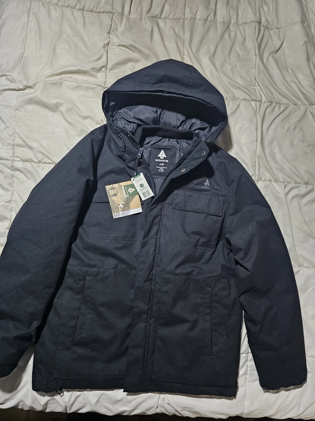 Woods Men's Winter Jacket Black Large