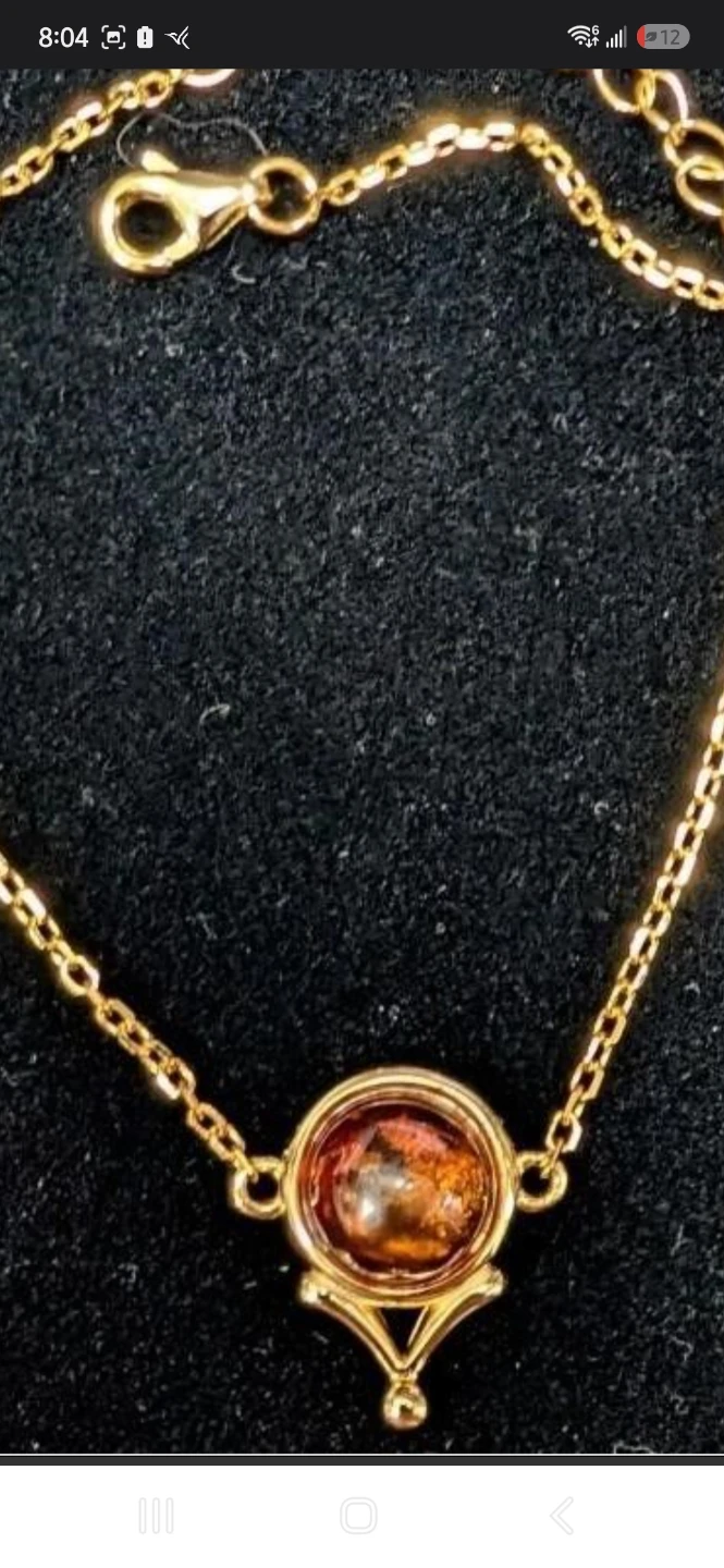 Silver 925 stamp and Amber Bracelet