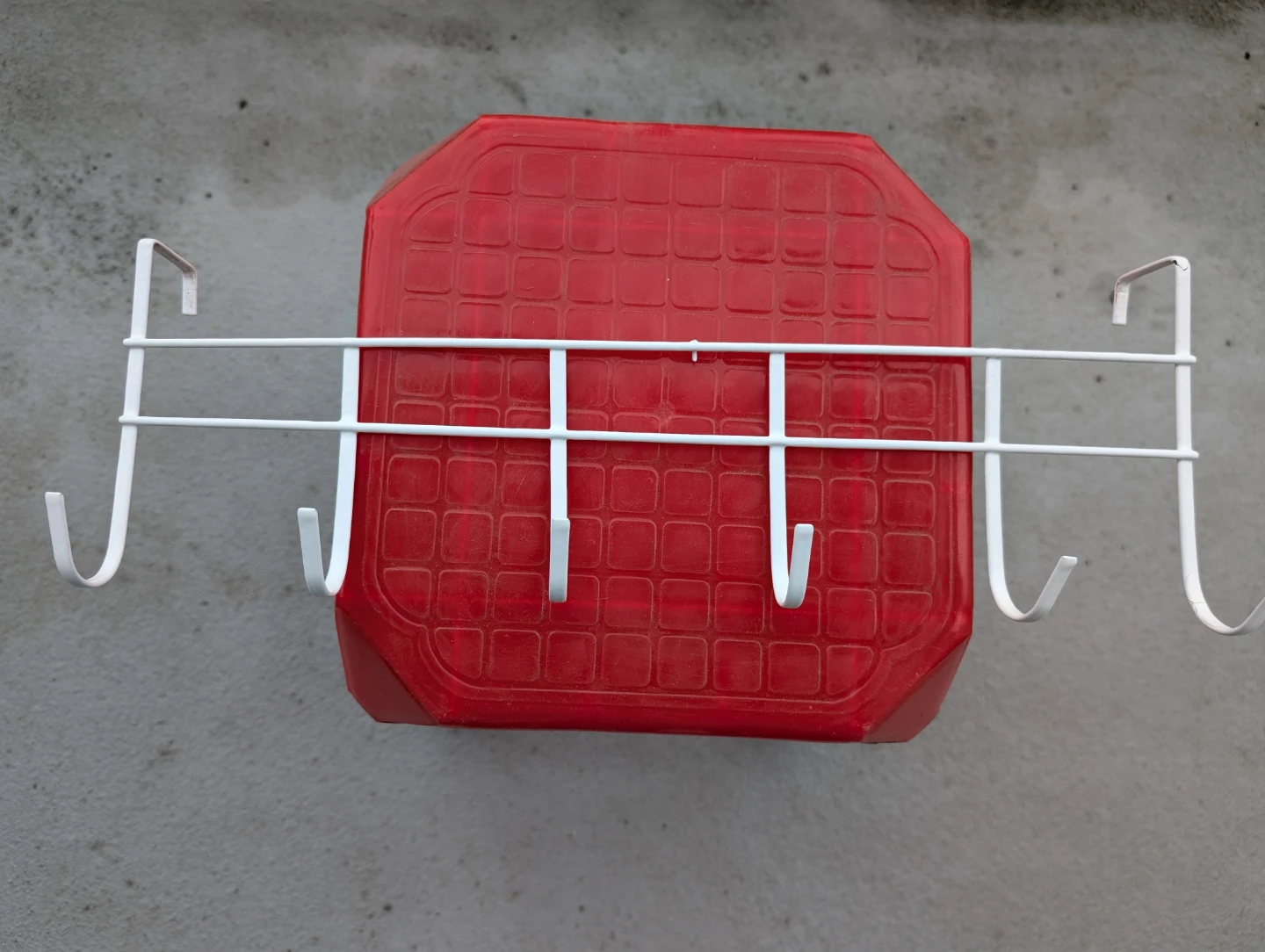 White Over-the-Door Hook Rack