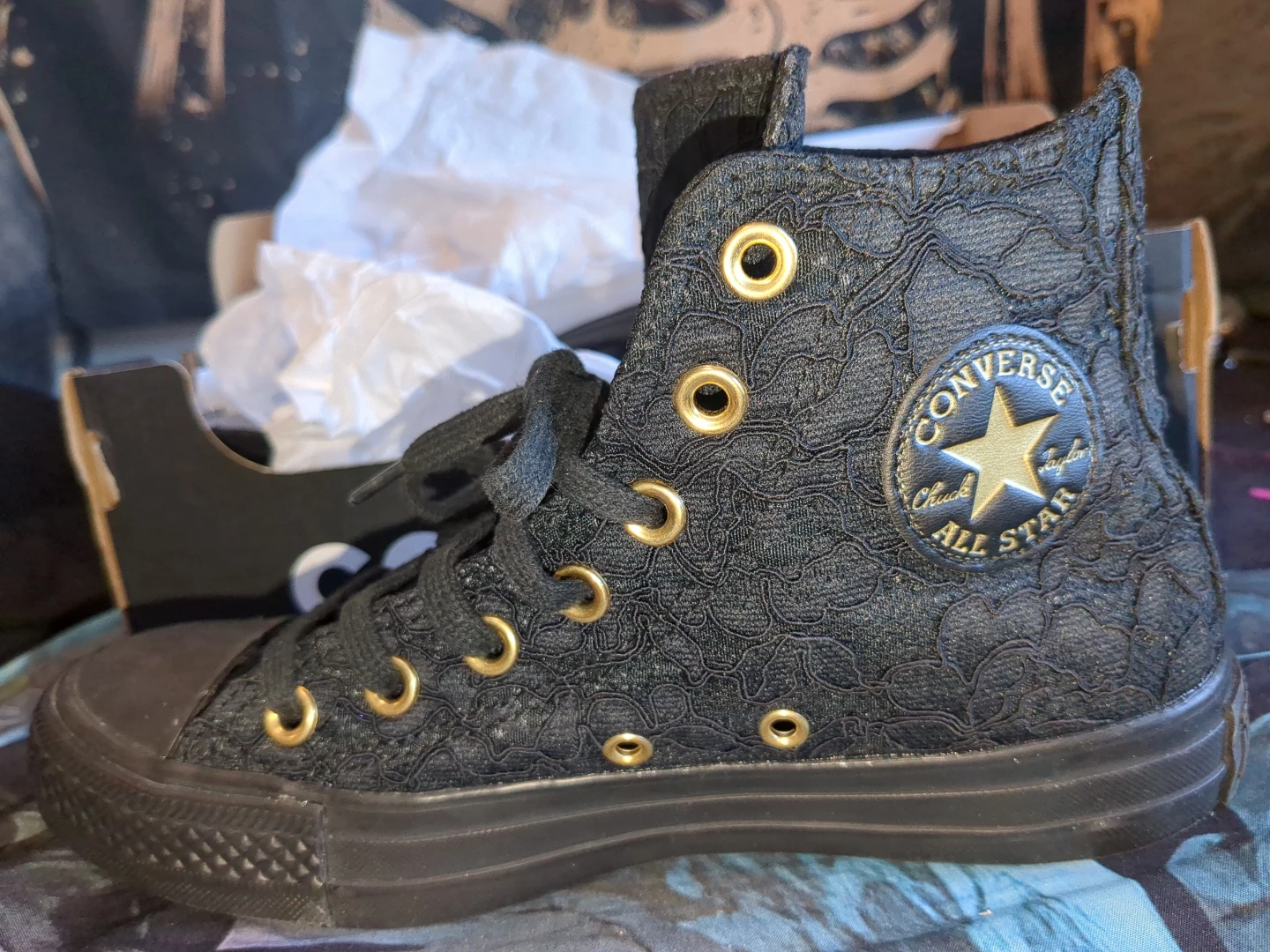 Converse Chuck Taylor All Star Black Lace High Tops CITAS - photo 2