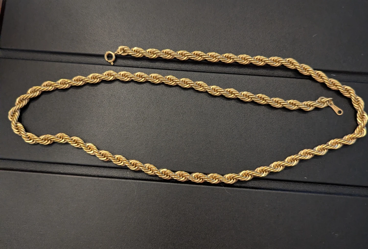 Gold Tone Rope Chain 24" Necklace