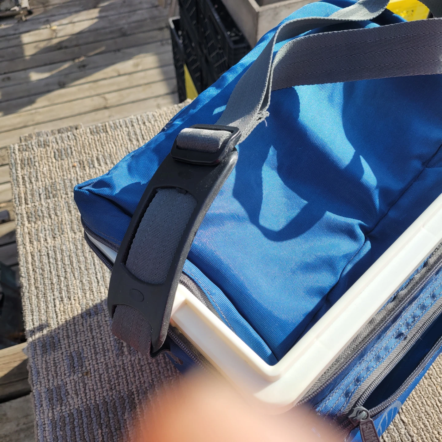 Vintage Shell Gas Thermos Cooler Bag - Blue - photo 5
