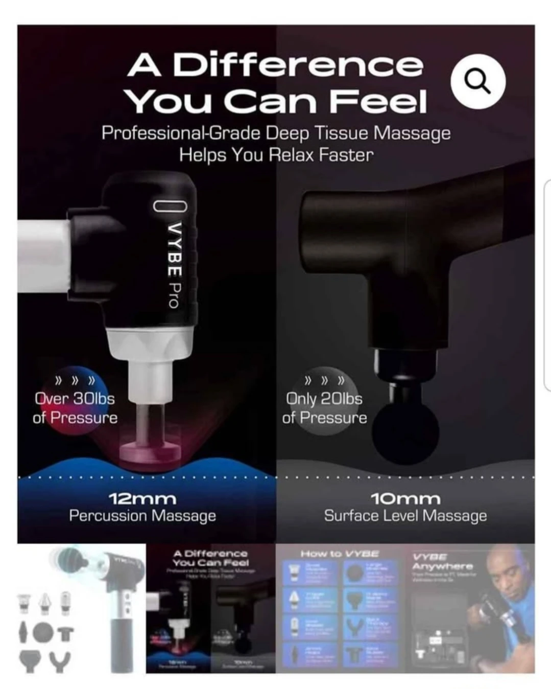 vybe pro massage gun brand new sealed box - photo 2