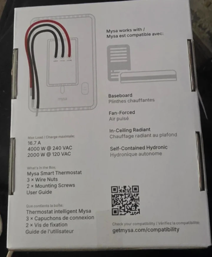 Mysa Gen3 Smart Thermostat for Electric Heating - photo 2