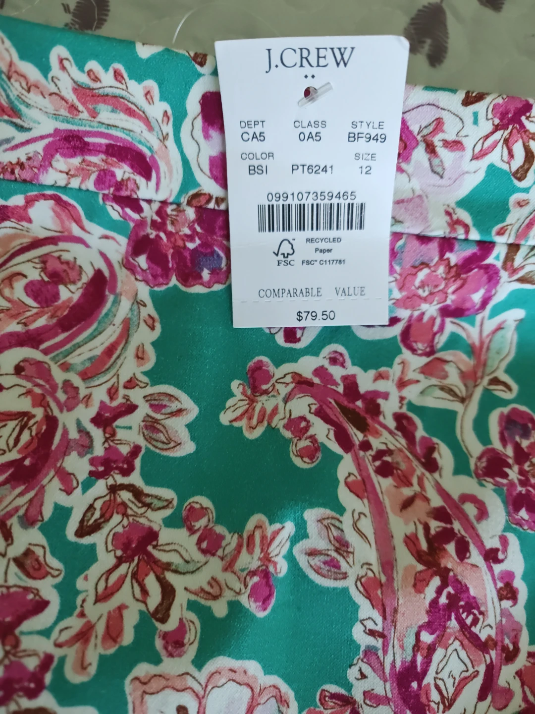 J.Crew Paisley Print Skirt size 12 - photo 2