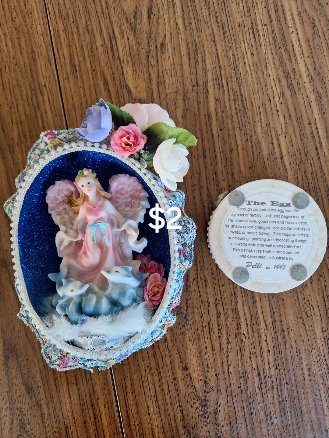 Pelli Hand-Painted Ostrich Egg Diorama
