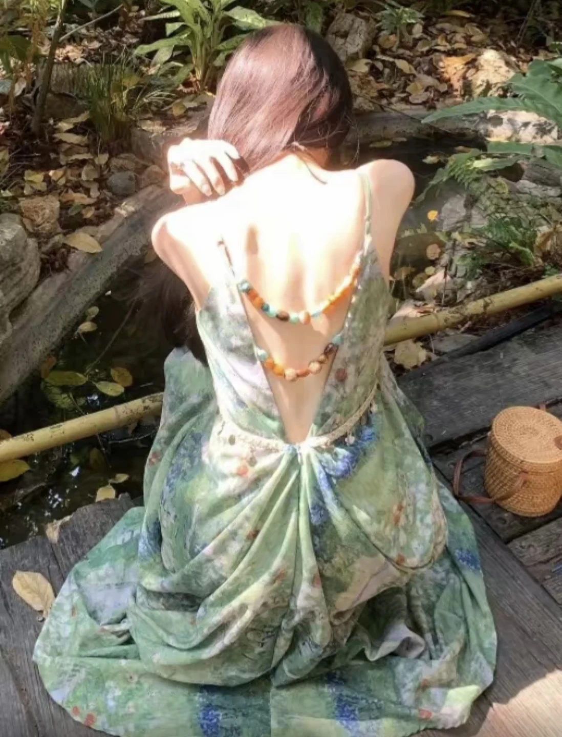 Green Watercolor Dress - photo 2