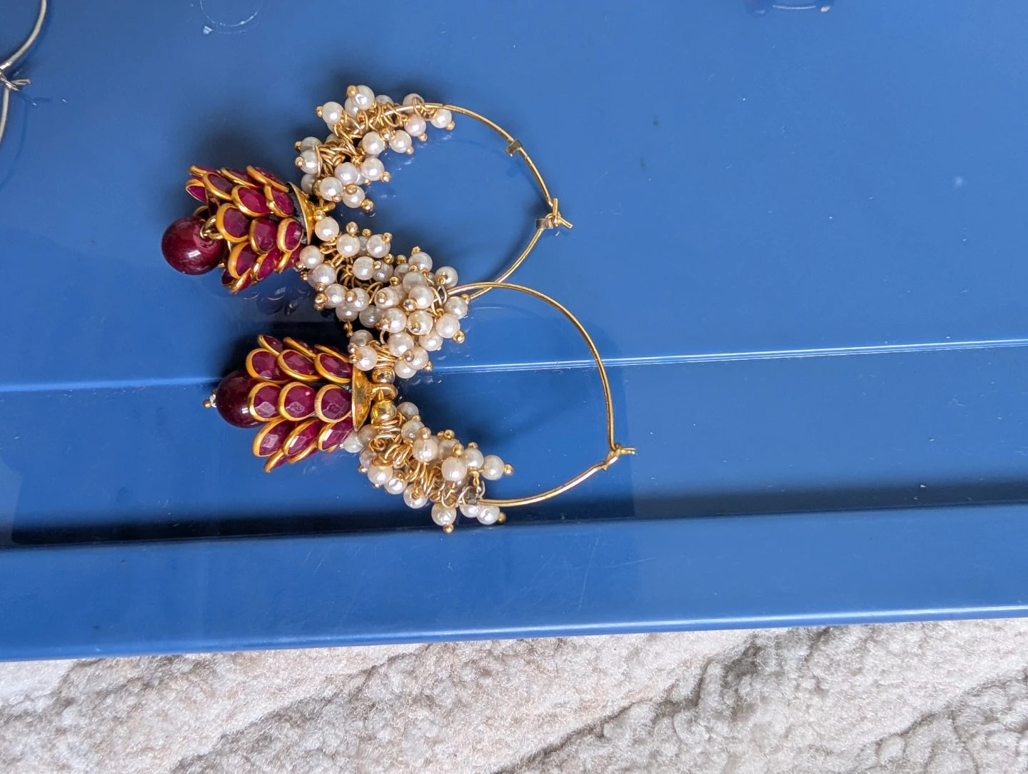 Assorted Beaded Hoop Earrings Indian style - photo 2