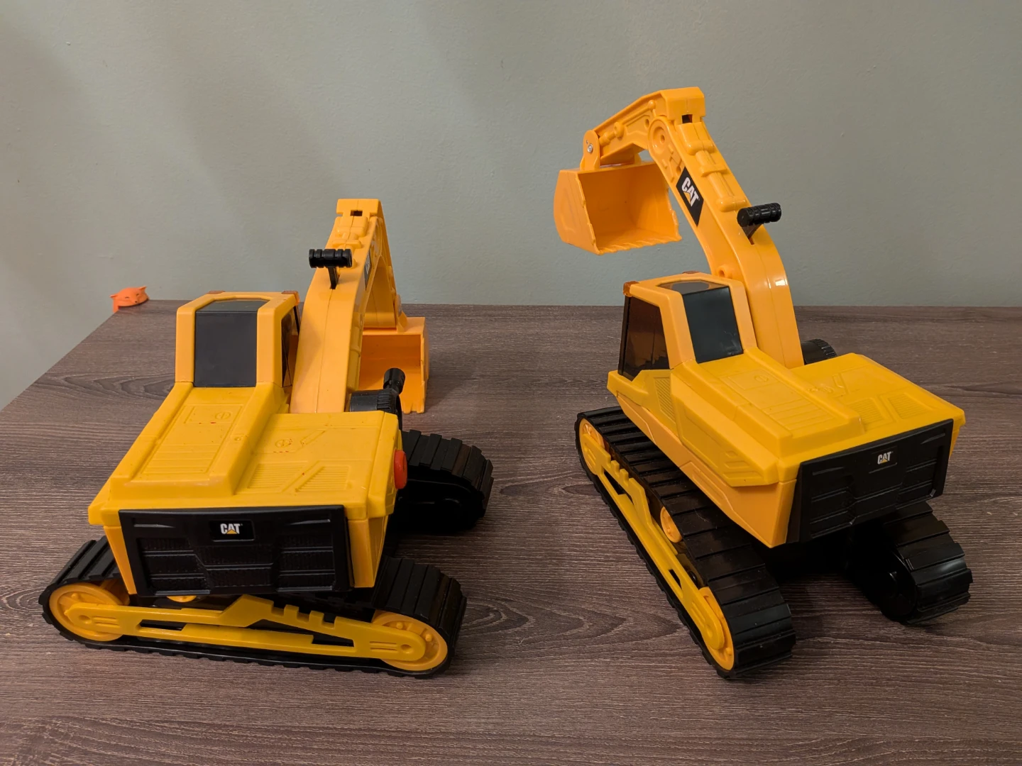 Two CAT Excavator Toy Construction Vehicles - photo 3