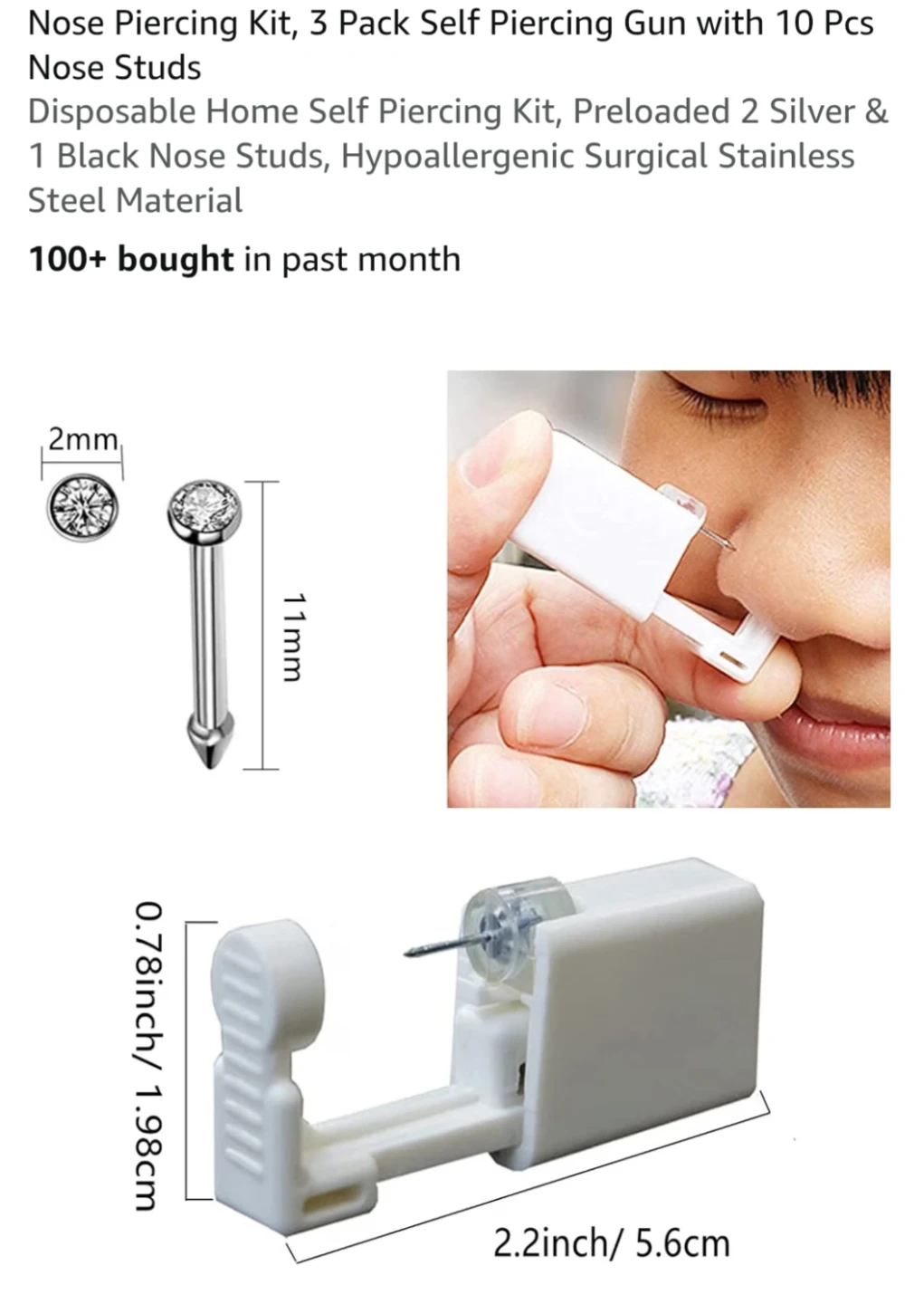 YWDKJGS Nose Piercing Kit 3 Pack - photo 3