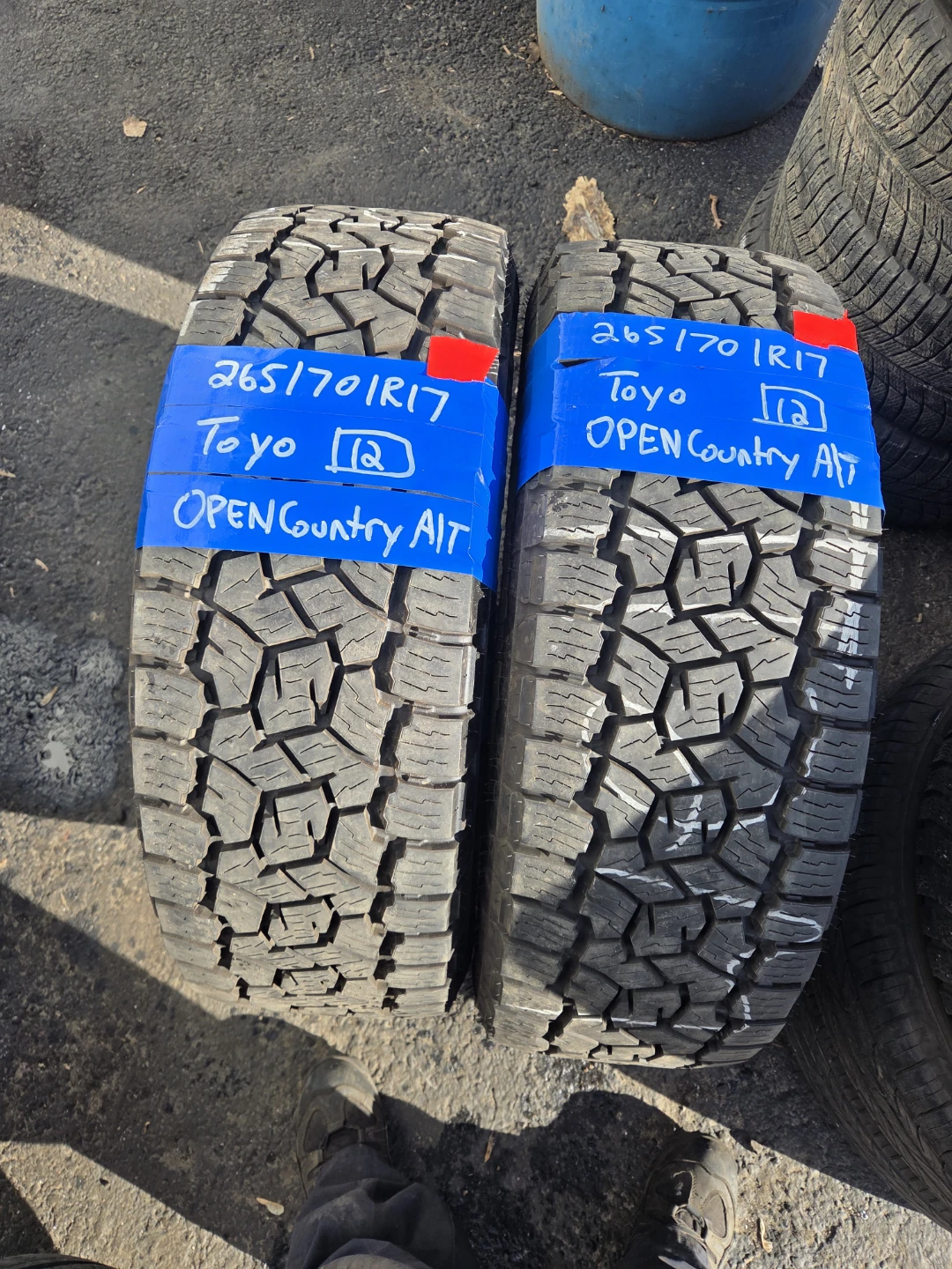 Two Toyo Open Country A/T Tires 265/70R17