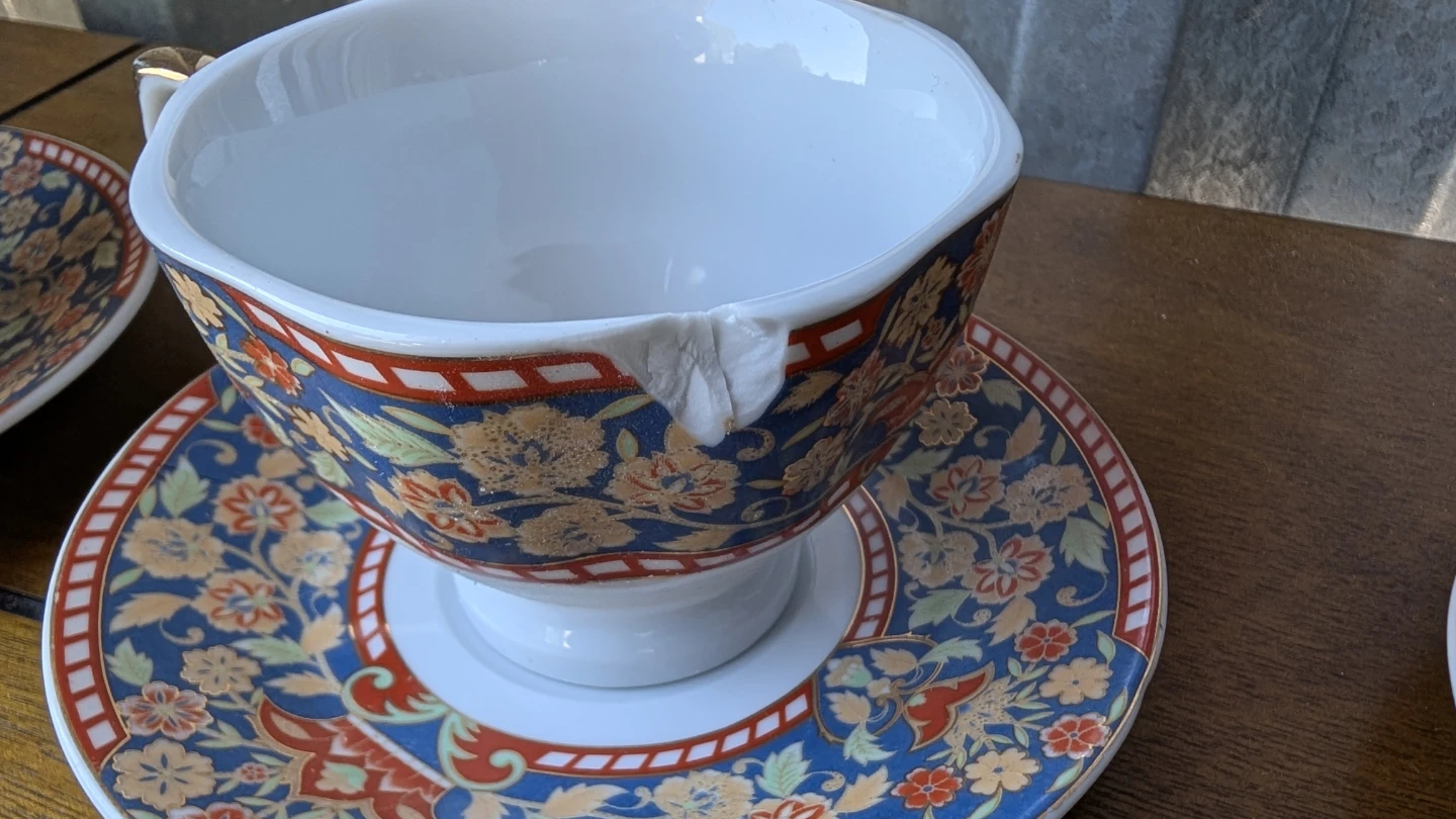 Vintage Floral Tea Cup and Saucer Set - photo 3