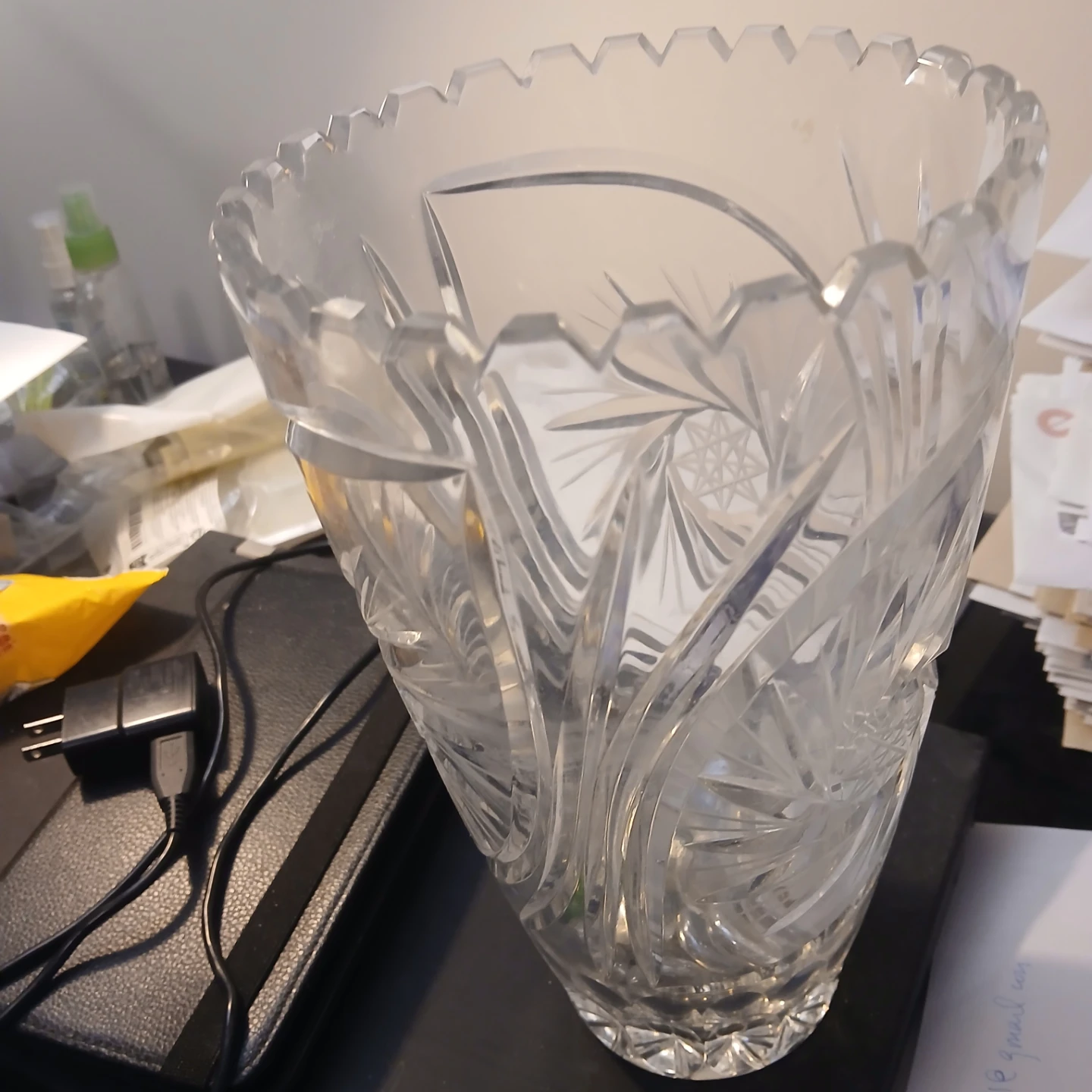 Vintage Cut Crystal Vase