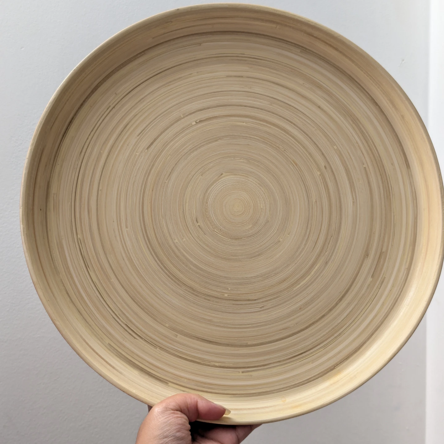 IKEA KRUSTISTEL Bamboo Round Tray - Set of 2