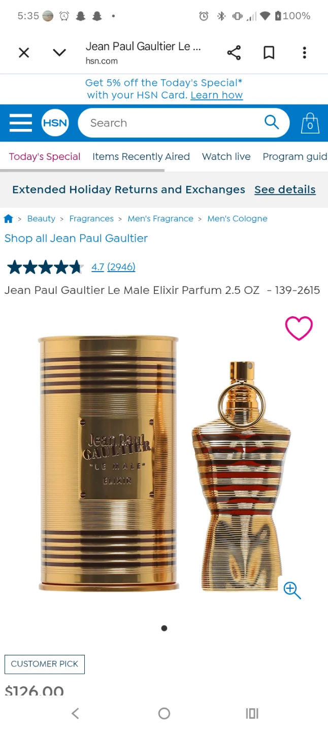 Jean Paul Gaultier Le Male Elixir Parfum 125ml - photo 2
