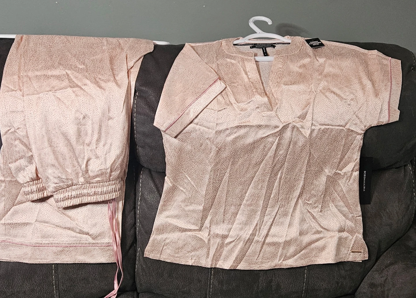 BCBGMAXAZRIA Satin Pajama Set