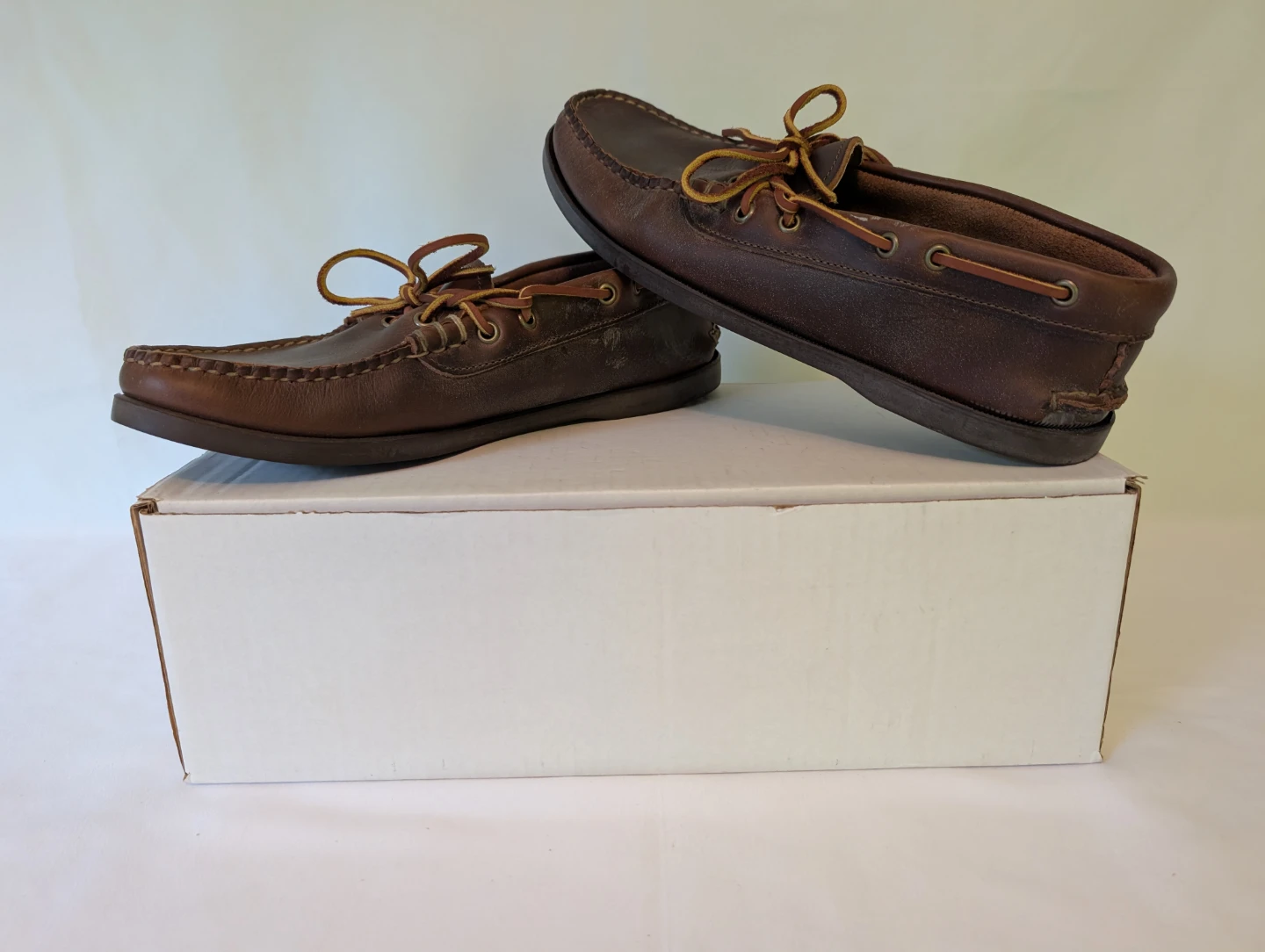 Yuketen Camp Moc Brown Leather Shoes - photo 3
