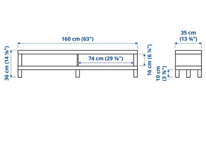 IKEA white TV stand - photo 3
