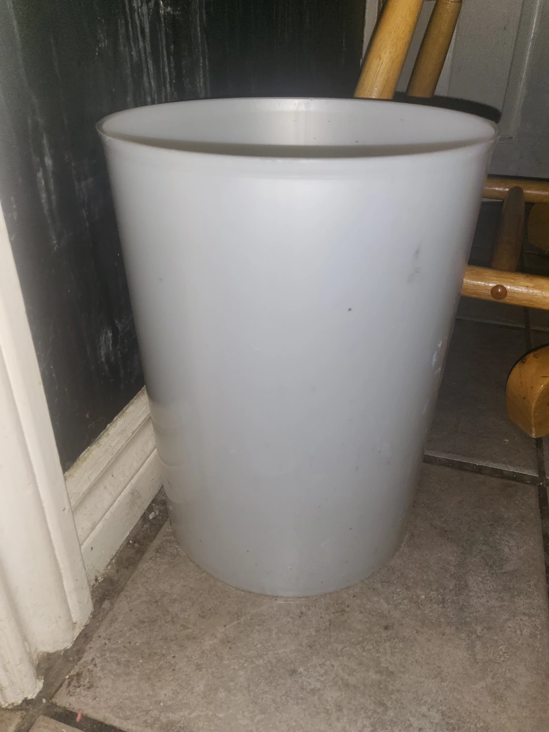 White Plastic Waste Basket