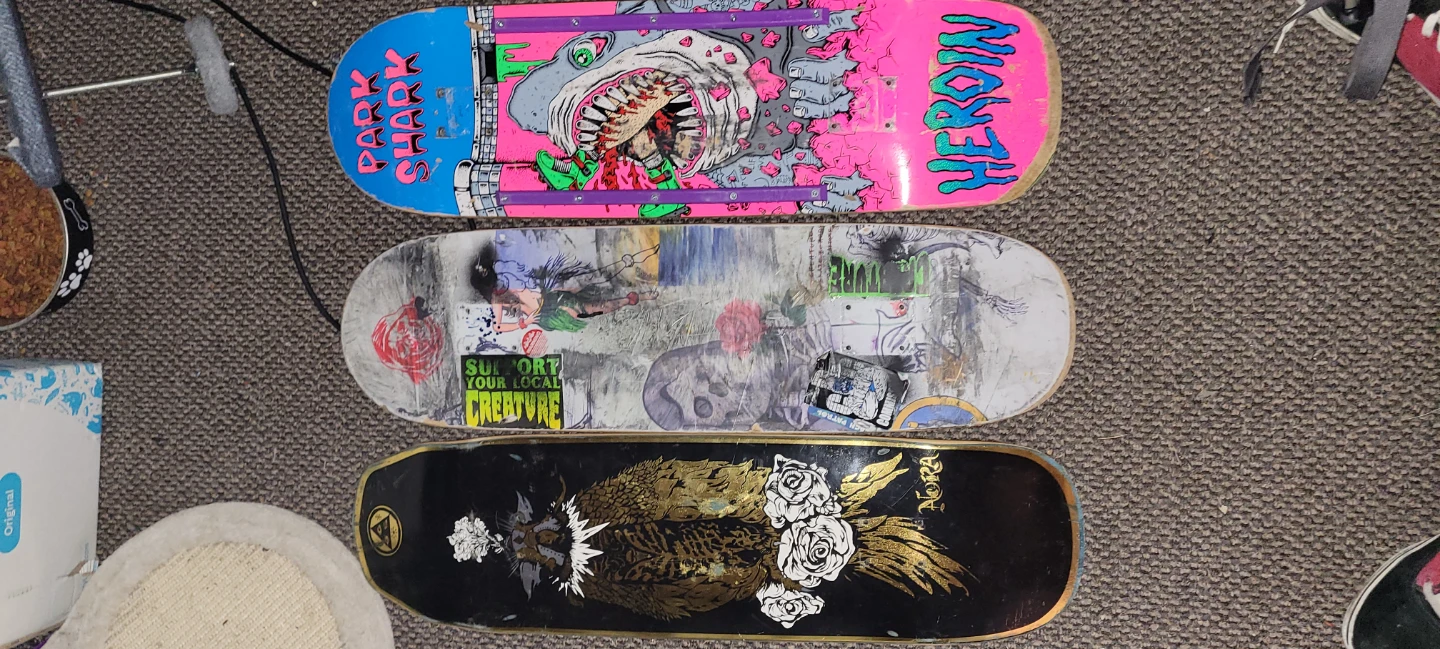 Shaped skateboards