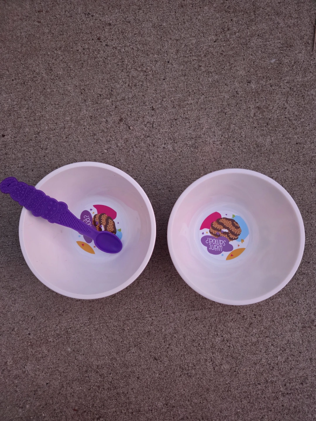 Girl Scout Cookie Themed Bowls and Spoon