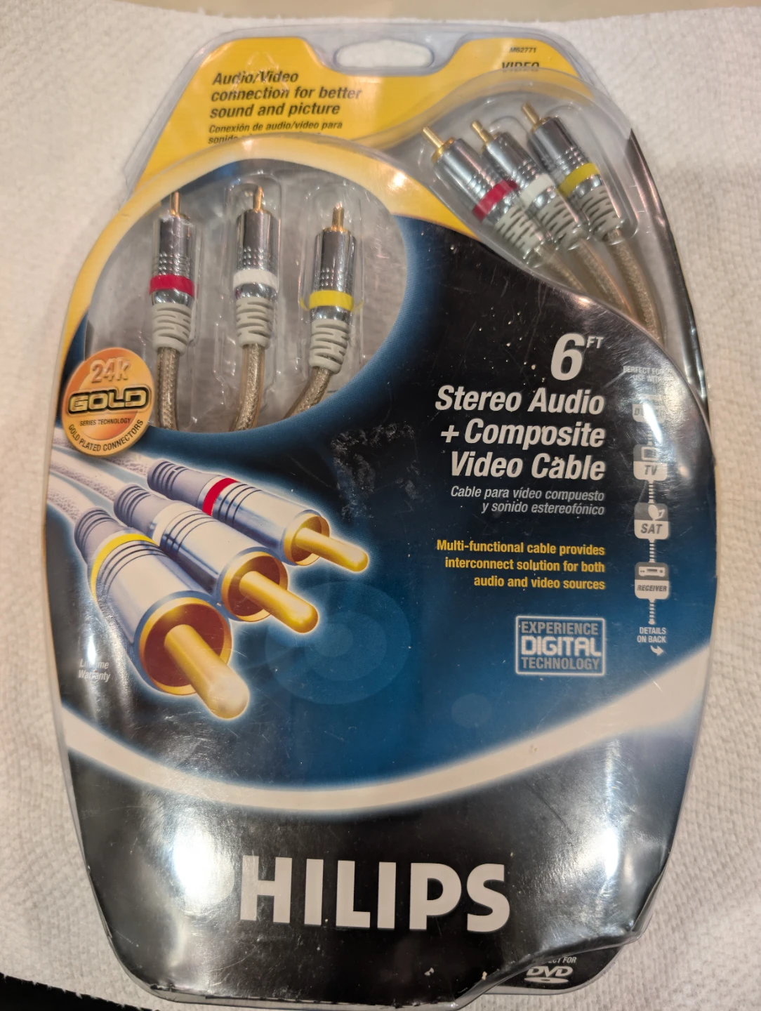 Philips 6ft Stereo Audio and Composite Video Cable