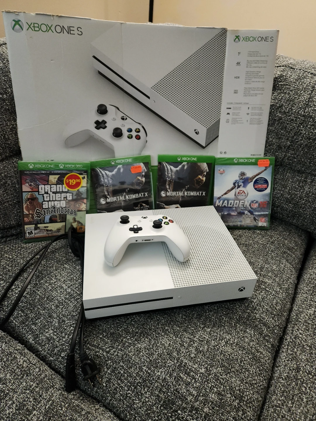 Xbox One S 1TB Console and Wireless Controller with NEW Games