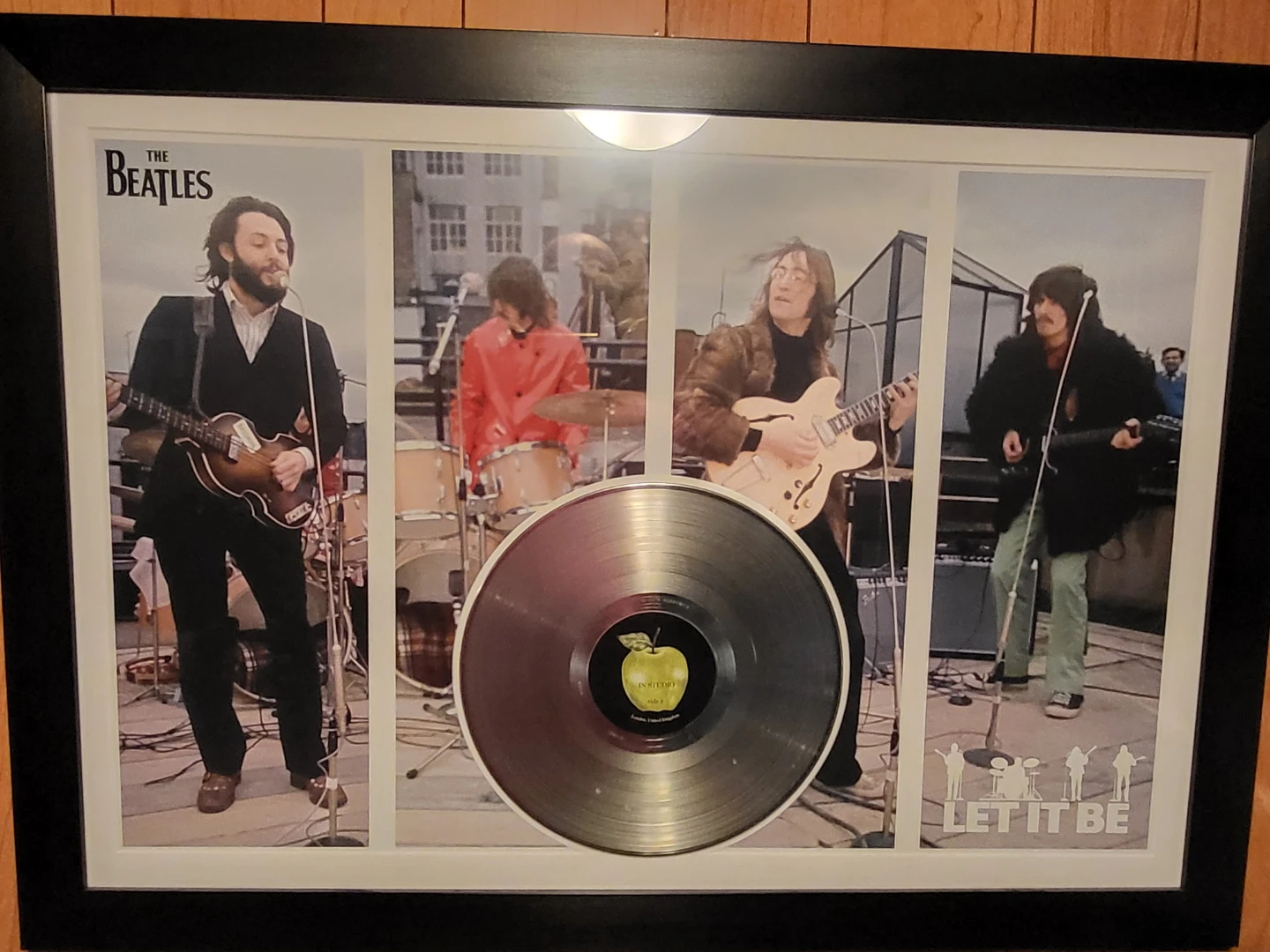 The Beatles Let It Be Framed Platinum Record Display