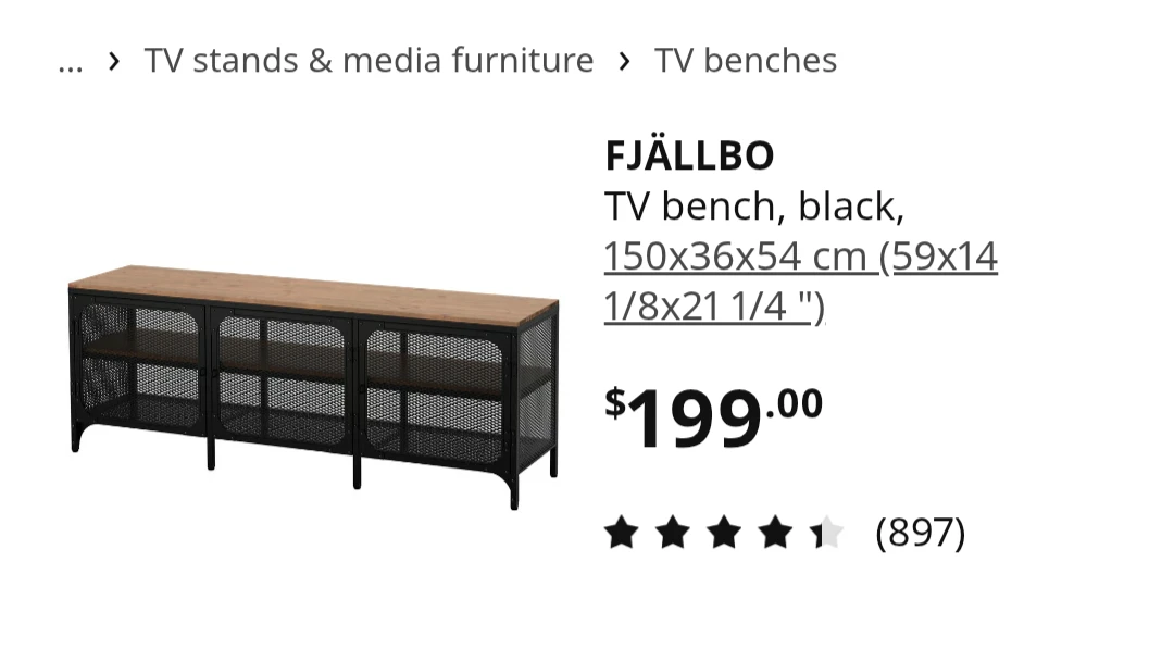 IKEA FJÄLLBO TV bench