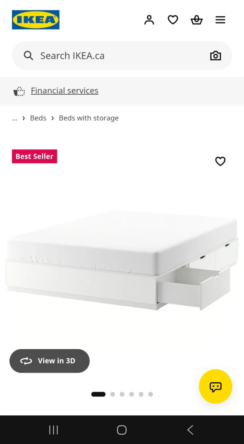 IKEA NORDLI Queen Bed Frame with 6 Storage Drawers – Like New - photo 4