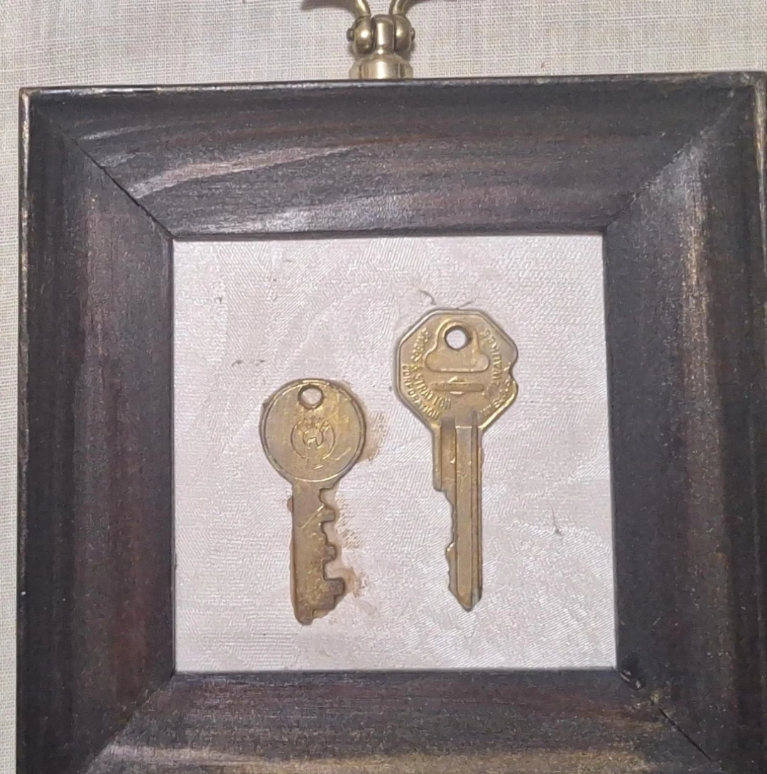 Vintage Framed Key Display